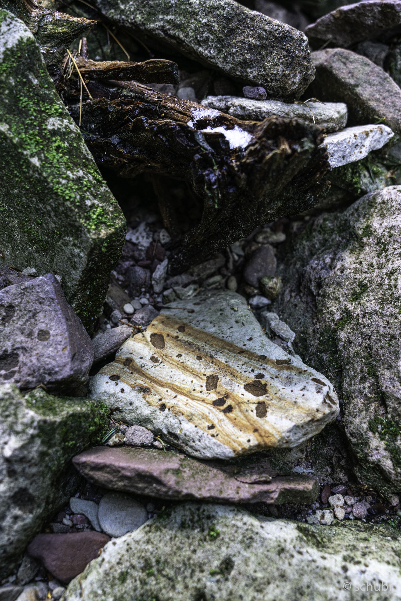 Fund im trockenen Bachbett. - Fotos [hikr.org]