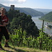 Die Burg oben heißt Gutenfels, unten im Rhein Burg Pfalzgrafenstein
