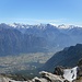 Panorama dalla vetta sulla piana di Chiavenna verso E