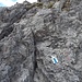Am Grat gibt es eine kurze Kletterstelle in gutem Fels, die ich eher mit II als mit I bewerten würde. 