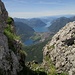 Monte Grona : vista sul Lago di Piano e sul Lago di Lugano