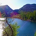 Ein Blick auf den Lago Alzasca hinunter.