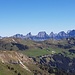 Churfirsten und Säntis über der Flumser Alp Panüöl