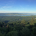 Panoramablick vom Albishorn über den Sihlwald sowie den gesamten Zürichsee.