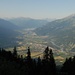 Blick von der Bergstation "Älplibahn" Richtung Süden: Weitblick von Landquart - Igis - Zizers - Trimmis - bis Chur; Haldensteiner Calanda 2805m