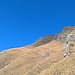 Blick vom Grassporn zum markanten Gipfelsteinmann
