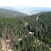 Blick von den Hirschsteinen auf die Strasse zum Col de la Schlucht
