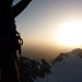 Piz Zupò: Auf dem Gipfelsteinmann stehend, knackt die Pickelspitze wohl die 4000m Marke