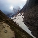 Aufstieg hinter der Hütte