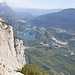 Blick auf den Lago di Toblino aus dem oberen Wandabschnitt