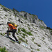 Der Klettersteigähnliche Aufstieg kann gemäss SAC-Klettersteigführer für Trittsichere, mit gutem Gewissen auch ohne KS-Set begangen werden.