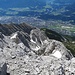 Rückschau vom Gipfel auf den leichtesten Gratteil (gemeint ist die zweite Reihe).
