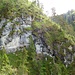 Blick zum Hausbachfall-Klettersteig