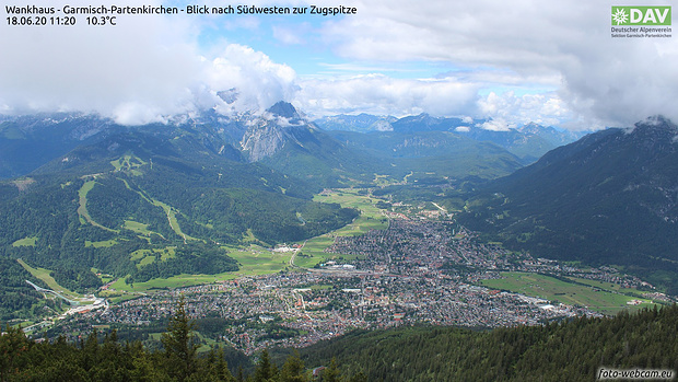 Wankhaus - Garmisch-Partenkirchen nach Südwesten zur Zugspitze