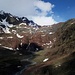 Über den rötlichen Felsen lag einstmals der Gletscherbruch des Übeltalferners.