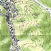 Karte mit der von mir begangenen Route (Kartengrundlage: opentopomap.org). Die vier Felsen habe ich mit 1. 2. 3. 4. markiert.