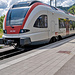 Und schon fährt er ein: der "Flinke, leichte, innovative,Regional-Triebzug", abgekürzt Flirt.