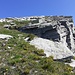 In vista del tratto terminale roccioso tra piode e placche.