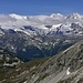 Panorama sul Trittico del Sempione: Weissmies  - Lagginhorn  - Fletschhorn. 