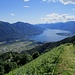 scendendo verso i Monti della Gana ... panorama sul Piano di Magadino e il Lago Maggiore
