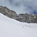 la parete con la ferrata ed in mezzo il colletto