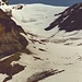 Gletscherrampe hinauf zu Zackengrat - ganz ohne Zacken,nur ein milder Eiskamm