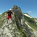 Gratübergang zum Lachenkopf, teilweise arg brüchig und ausgesetzt