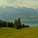 Blick von der Alp Underbärgli auf den Thunersee.