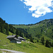 Bei der Sackalpe mit der Löffelspitze im Talschluss.
