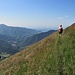 Sul magnifico sentiero che conduce all'Alpe Piana.