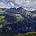 Blick vom Wanderweg unterhalb der Zindlenspitz zum ersten Teil der Runde (Rautispitz und Grat bis Schijen)