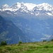 Gruppo del Bernina dal M.Padrio: Roseg, Argient, Zupò, Bellavista, Palù. In basso il lago di Poschiavo.