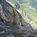 Blick nach unten vor der Querung