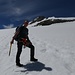 auf dem flachen Mittelteil des Gletscher