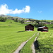 <b>Sono stato previdente: per mia fortuna mi sono ben organizzato, stampando una mappa con il percorso previsto per l’itinerario “Bündner Rigi e-mtb”. L’itinerario, infatti, non è segnalato sul terreno. È un dedalo di stradine e di percorsi per bici che si intrecciano, ma i segnavia rossi con il logo della bici sono per lo più privi di numerazione, fatta eccezione per la “Marathon Lumnezia”. Le possibilità di imboccare la via sbagliata sono elevate; l’incertezza è l’unico elemento negativo del tour. Inoltre, la mappa che ho stampato non è molto dettagliata; non è una carta topografica svizzera 1:25000. </b>