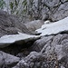 Diese Schneebrücke habe ich rechts umklettert