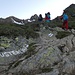 hier, auf P. 2592, wo der Alpinwanderweg zur Bergseehütte nach rechts abbiegt, beginnt der (ebenfalls wbw) Aufstieg zur Sustenlimi ...