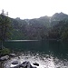 Die Sonne ist bereits hinter dem Bösenstein über dem Großen Scheibelsee verschwunden. 