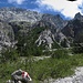Die Südflanke von der Griesspitze über die Schönfeldspitze bis zur Hirschwiese, gesehen aus dem Wimbachgries.