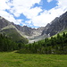 Blick von der Hütte in den Talschluss