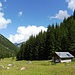 Am Morgen der Tour: Bei der Kesselwaldhütte angekommen geht's noch etwa 5 Min. taleinwärts, bis links ein teils schwach ausgeprägter Steig zur Hirtenhütte abgeht (im Sinne des Aufstiegs).