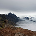 Blick auf einen der umliegenden Gletscher und dem bekannten "Pilz von Glama".