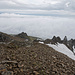 Der Gipfelbereich des Kristínartindar hat allerhand Schotter aufzuweisen.