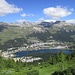 salendo verso il Piz Mezdi : panorama su Saint Moritz