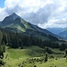 Rückblick auf Lechleiten und den mächtigen Biberkopf