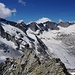 Blick auf den Fornogletscher und unser gestriges Ziel, die Cima di Castello