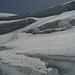 Oben rechts die Lücke...Vor ein paar Jahren brauchte es noch etliche Leitern um den Eisbruch zu überwinden. Wie im Khumbu-Eisbruch. Vielleicht irgendwann auch wieder..