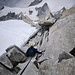 discesa dalle rocce sommitali...