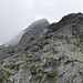 Gipfelgrat Moosstock - hier immer auf dem Grat bleiben - Markierungen erkennbar