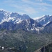 Mont Blanc und Grandes Jorasses im Zoom